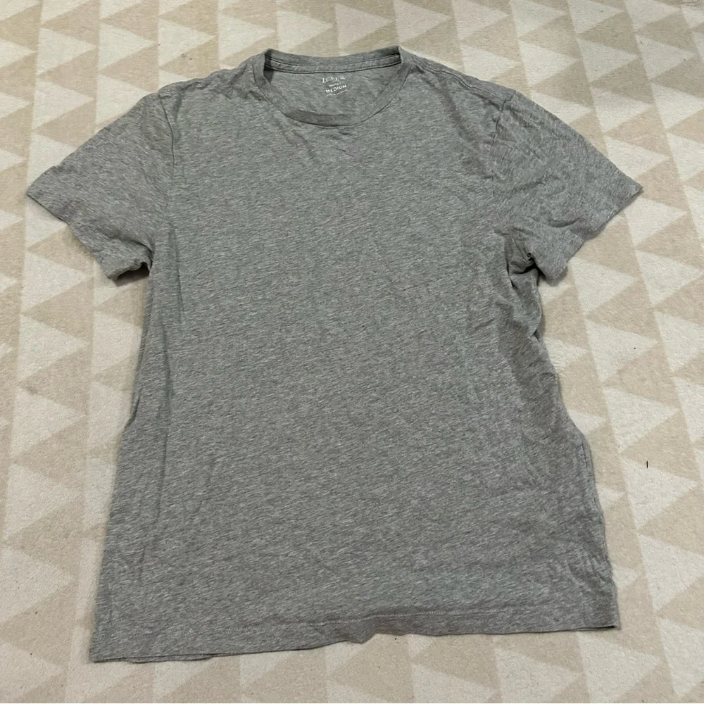 J crew mens washed jersey tee shirt heather gray